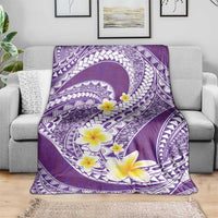 Plumeria Polynesian Purple Glitter Pattern Blanket LT01 - Polynesian Pride