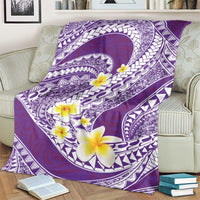Plumeria Polynesian Purple Glitter Pattern Blanket LT01 - Polynesian Pride