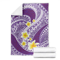 Plumeria Polynesian Purple Glitter Pattern Blanket LT01 - Polynesian Pride