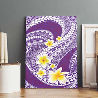 Plumeria Polynesian Purple Glitter Pattern Canvas Wall Art LT01 - Polynesian Pride