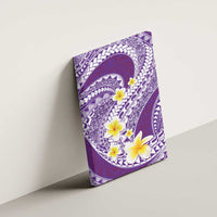 Plumeria Polynesian Purple Glitter Pattern Canvas Wall Art LT01 - Polynesian Pride