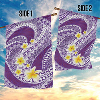 Plumeria Polynesian Purple Glitter Pattern Garden Flag LT01 - Polynesian Pride