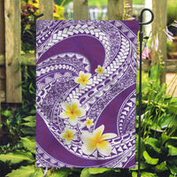 Plumeria Polynesian Purple Glitter Pattern Garden Flag LT01 Garden Flag Purple - Polynesian Pride
