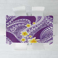 Plumeria Polynesian Purple Glitter Pattern Tablecloth LT01 Purple - Polynesian Pride