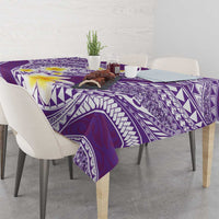 Plumeria Polynesian Purple Glitter Pattern Tablecloth LT01 - Polynesian Pride