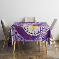 Plumeria Polynesian Purple Glitter Pattern Tablecloth LT01 - Polynesian Pride