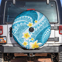 Plumeria Polynesian Sky Blue Glitter Pattern Spare Tire Cover LT01 Sky Blue - Polynesian Pride