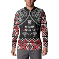 Aotearoa Toitu Te Tiriti Waitangi Button Sweatshirt Proud To Be Maori LT01 - Polynesian Pride