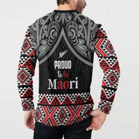 Aotearoa Toitu Te Tiriti Waitangi Button Sweatshirt Proud To Be Maori LT01 - Polynesian Pride
