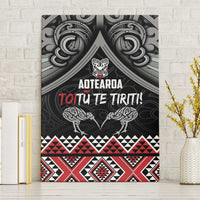 Aotearoa Toitu Te Tiriti Waitangi Canvas Wall Art Proud To Be Maori LT01 Without Frame Black - Polynesian Pride