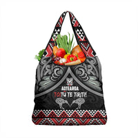 Aotearoa Toitu Te Tiriti Waitangi Grocery Bag Proud To Be Maori LT01 1-pack One Size Black - Polynesian Pride