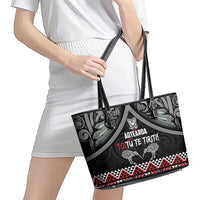 Aotearoa Toitu Te Tiriti Waitangi Leather Tote Bag Proud To Be Maori LT01 - Polynesian Pride