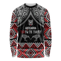 Aotearoa Toitu Te Tiriti Waitangi Long Sleeve Shirt Proud To Be Maori LT01 Unisex Black - Polynesian Pride
