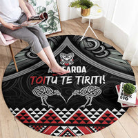 Aotearoa Toitu Te Tiriti Waitangi Round Carpet Proud To Be Maori LT01 - Polynesian Pride