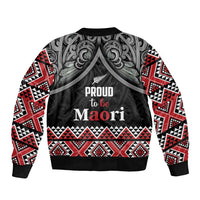 Aotearoa Toitu Te Tiriti Waitangi Sleeve Zip Bomber Jacket Proud To Be Maori