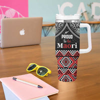 Aotearoa Toitu Te Tiriti Waitangi Tumbler With Handle Proud To Be Maori LT01 - Polynesian Pride