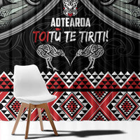 Aotearoa Toitu Te Tiriti Waitangi Window Curtain Proud To Be Maori LT01 - Polynesian Pride