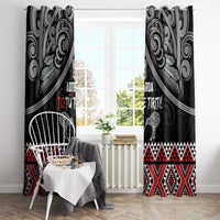 Aotearoa Toitu Te Tiriti Waitangi Window Curtain Proud To Be Maori LT01 - Polynesian Pride