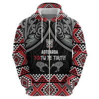 Aotearoa Toitu Te Tiriti Waitangi Zip Hoodie Proud To Be Maori