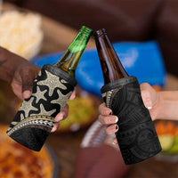 Beige Polynesian Starfish Unique Pattern 4 in 1 Can Cooler Tumbler LT01 - Polynesian Pride