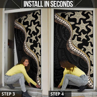 Beige Polynesian Starfish Unique Pattern Door Cover LT01 - Polynesian Pride