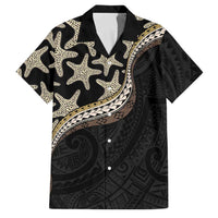 Beige Polynesian Starfish Unique Pattern Family Matching Long Sleeve Bodycon Dress and Hawaiian Shirt LT01 Dad's Shirt - Short Sleeve Beige - Polynesian Pride