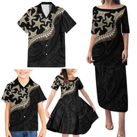 Beige Polynesian Starfish Unique Pattern Family Matching Puletasi and Hawaiian Shirt LT01 - Polynesian Pride