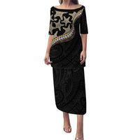 Beige Polynesian Starfish Unique Pattern Family Matching Puletasi and Hawaiian Shirt LT01 Mom's Dress Beige - Polynesian Pride