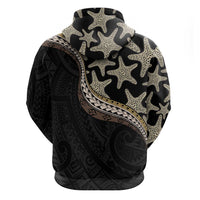 Beige Polynesian Starfish Unique Pattern Hoodie LT01 - Polynesian Pride