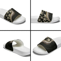 Beige Polynesian Starfish Unique Pattern Slide Sandals LT01 - Polynesian Pride