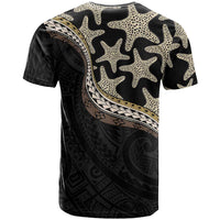 Beige Polynesian Starfish Unique Pattern T Shirt LT01 - Polynesian Pride