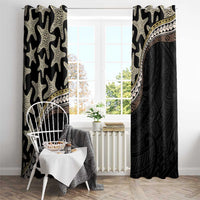 Beige Polynesian Starfish Unique Pattern Window Curtain LT01 - Polynesian Pride