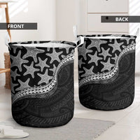 Monotone Polynesian Starfish Unique Pattern Laundry Basket LT01 - Polynesian Pride