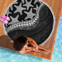 Monotone Polynesian Starfish Unique Pattern Beach Blanket LT01 - Polynesian Pride