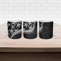 Monotone Polynesian Starfish Unique Pattern Ceramic Mug LT01 - Polynesian Pride