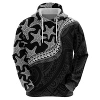 Monotone Polynesian Starfish Unique Pattern Hoodie LT01 - Polynesian Pride