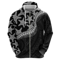 Monotone Polynesian Starfish Unique Pattern Hoodie LT01 - Polynesian Pride