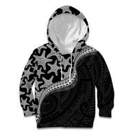 Monotone Polynesian Starfish Unique Pattern Kid Hoodie LT01 Hoodie Black - Polynesian Pride