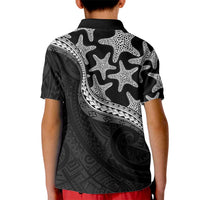 Monotone Polynesian Starfish Unique Pattern Kid Polo Shirt LT01 - Polynesian Pride