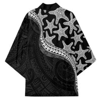Monotone Polynesian Starfish Unique Pattern Kimono LT01 - Polynesian Pride
