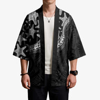 Monotone Polynesian Starfish Unique Pattern Kimono LT01 - Polynesian Pride
