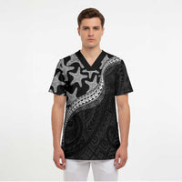 Monotone Polynesian Starfish Unique Pattern Scrub Top LT01 - Polynesian Pride
