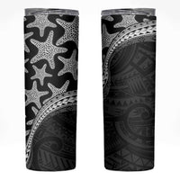 Monotone Polynesian Starfish Unique Pattern Skinny Tumbler LT01 Black - Polynesian Pride