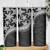 Monotone Polynesian Starfish Unique Pattern Skinny Tumbler LT01 - Polynesian Pride