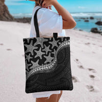 Monotone Polynesian Starfish Unique Pattern Tote Bag LT01 - Polynesian Pride