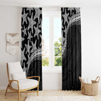 Monotone Polynesian Starfish Unique Pattern Window Curtain LT01 - Polynesian Pride