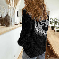 Monotone Polynesian Starfish Unique Pattern Women Casual Shirt LT01 - Polynesian Pride