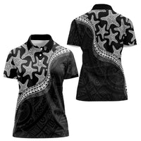 Monotone Polynesian Starfish Unique Pattern Women Polo Shirt LT01 - Polynesian Pride