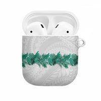Hawaii Tropical Leaves AirPods Case Polynesian Pattern LT01 White - Polynesian Pride