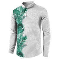 Hawaii Tropical Leaves Button Sweatshirt Polynesian Pattern LT01 - Polynesian Pride